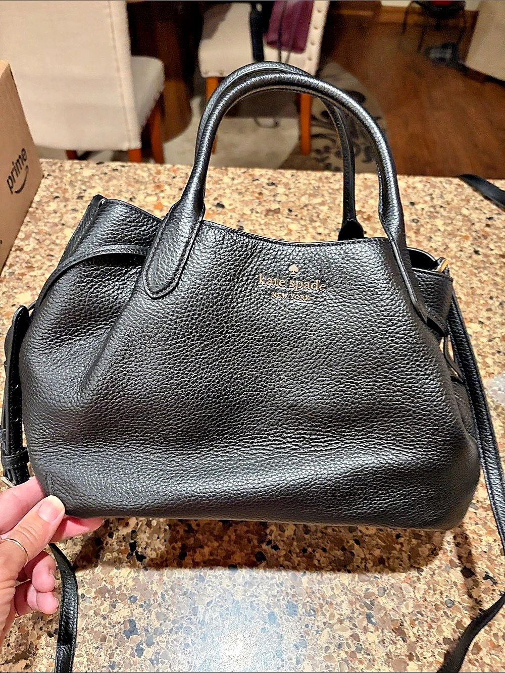 Kate Spade Black Leather Satchel